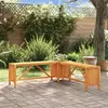 Image de vidaXL Banc d'angle de jardin avec bac à plantes 117×117×40 cm Bois massif acacia