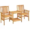 Image de Vidaxl - Chaises De Jardin Avec Table À Thé 159x61x92 Cm Bois D'Acacia