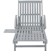 Image de vidaXL Chaise longue Gris Bois massif Acacia