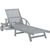Image de Vidaxl - Chaise Longue De Jardin Gris Bois D'Acacia Solide
