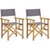 Image de Vidaxl - Chaises De Metteur En Scène 2 Pcs Bois Massif D'Acacia
