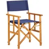 Image de Vidaxl - Chaise De Metteur En Scène Bois Massif D'Acacia Bleu