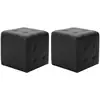 Image de Vidaxl - Poufs 2 Pcs Noir 30 X 30 X 30 Cm Similicuir