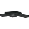 Image de vidaXL 8-tlg. Set de salon de jardin avec auflagen Poly Rattan Schwarz