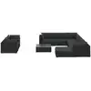 Image de vidaXL Ensemble salon de jardin 10 pièces avec coussins Poly rotin noir