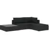 Image de vidaXL Ensemble salon de jardin 4 pièces avec coussins Poly rotin noir