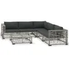 Image de Vidaxl - Salon De Jardin 6 Pcs Avec Coussins Résine Tressée Gris