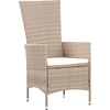 Image de vidaXL Ensemble de jardin 7 pièces avec coussins Poly Rattan Beige