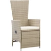 Image de vidaXL Chaises longues de jardin 2 pcs. avec coussins Poly Rattan Beige