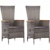 Image de Vidaxl - Chaises D'Extérieur 2 Pcs Avec Coussins Résine Tressée Gris