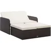 Image de Vidaxl - Salon De Jardin 2 Pcs Avec Coussins Résine Tressée Marron