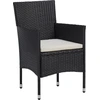 Image de vidaXL Chaises de jardin 2 pcs. Poly rotin noir