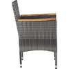 Image de vidaXL Chaises de jardin 2 pcs. Poly rotin gris