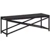Image de Vidaxl - Banc De Jardin 120 Cm Résine Tressée Noir
