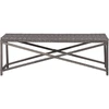 Image de vidaXL Banc de jardin 120 cm Poly Rattan Grau
