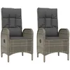 Image de Vidaxl - Chaises D'Extérieur 2 Pcs Résine Tressée Gris