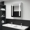 Image de Armoire De Salle De Bain À Miroir Led 50x13x70 Cm Vidaxl