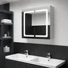 Image de Armoire De Salle De Bain À Miroir Led 80x12,2x68 Cm Vidaxl