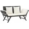 Image de Vidaxl - Banc De Jardin Avec Coussins 176 Cm Noir Résine Tressée