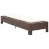 Image de vidaXL Chaise longue avec support Marron Poly rotin