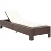 Image de Vidaxl Sunbed With Cushion Brown Poly Rattan