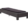 Image de vidaXL Chaise longue avec support Noir Poly Rattan