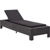 Image de Vidaxl - Transat Avec Coussin Noir Résine Tressée