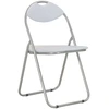 Image de vidaXL Chaises de salle à manger pliantes 4 pcs. Blanc Similicuir