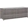 Image de Vidaxl - Boîte De Rangement De Jardin Gris 120x50x60 Cm Résine Tressée