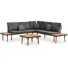 Image de Vidaxl - Salon De Jardin 4 Pcs Avec Coussins Bois D'Acacia Solide