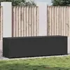 Image de vidaXL Coffre de jardin en poly rotin 200x50x60 cm noir