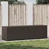 Image de vidaXL Coffre de jardin en poly rotin 200x50x60 cm brun