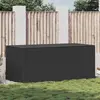 Image de vidaXL Coffre de jardin Poly rotin 180x90x70 cm noir