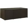 Image de Vidaxl - Boîte De Rangement De Jardin Résine Tressée 180x90x70 Cm Marron