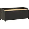 Image de Banc De Rangement De Jardin 120 Cm Résine Tressée Noir