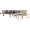 Image de vidaXL Ensemble de salon de jardin 7 pièces avec coussins en bois massif d'acacia brun