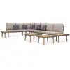 Image de Vidaxl - Salon De Jardin 7 Places Avec Coussins Acacia Solide Marron