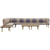 Image de Salon De Jardin À 8 Places Avec Coussins Bois D'Acacia Solide Vidaxl