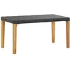 Image de Vidaxl - Banc De Jardin 120 Cm Noir Résine Tressée Et Bois D'Acacia