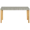 Image de vidaXL Banc de jardin 120 cm Gris Poly rotin et bois massif Acacia