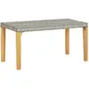 Image de Vidaxl - Banc De Jardin 120 Cm Gris Résine Tressée Et Bois D'Acacia