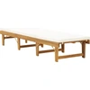Image de vidaXL Bain de soleil pliable avec support Acacia massif