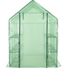 Image de vidaXL Serre praticable avec 12 étagères acier 143 x 214 x 196 cm
