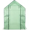 Image de Vidaxl - Serre De Plain-pied Avec 12 Étagères Acier 143x214x196 Cm