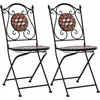 Image de Vidaxl - Chaises De Bistrot Mosaïque 2 Pcs Marron Céramique