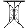 Image de vidaXL Table de bistrot en mosaïque Gris 60 cm Céramique