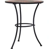 Image de vidaXL Table de bistrot en mosaïque orange/gris 60 cm Céramique