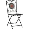 Image de vidaXL Chaises de bistrot en mosaïque 2 pcs. Orange / Gris