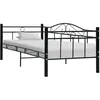 Image de Vidaxl Cadre De Lit De Repos Sans Matelas Noir Métal 90x200cm