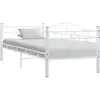 Image de Cadre De Lit De Repos Blanc Métal 90 X 200 Cm